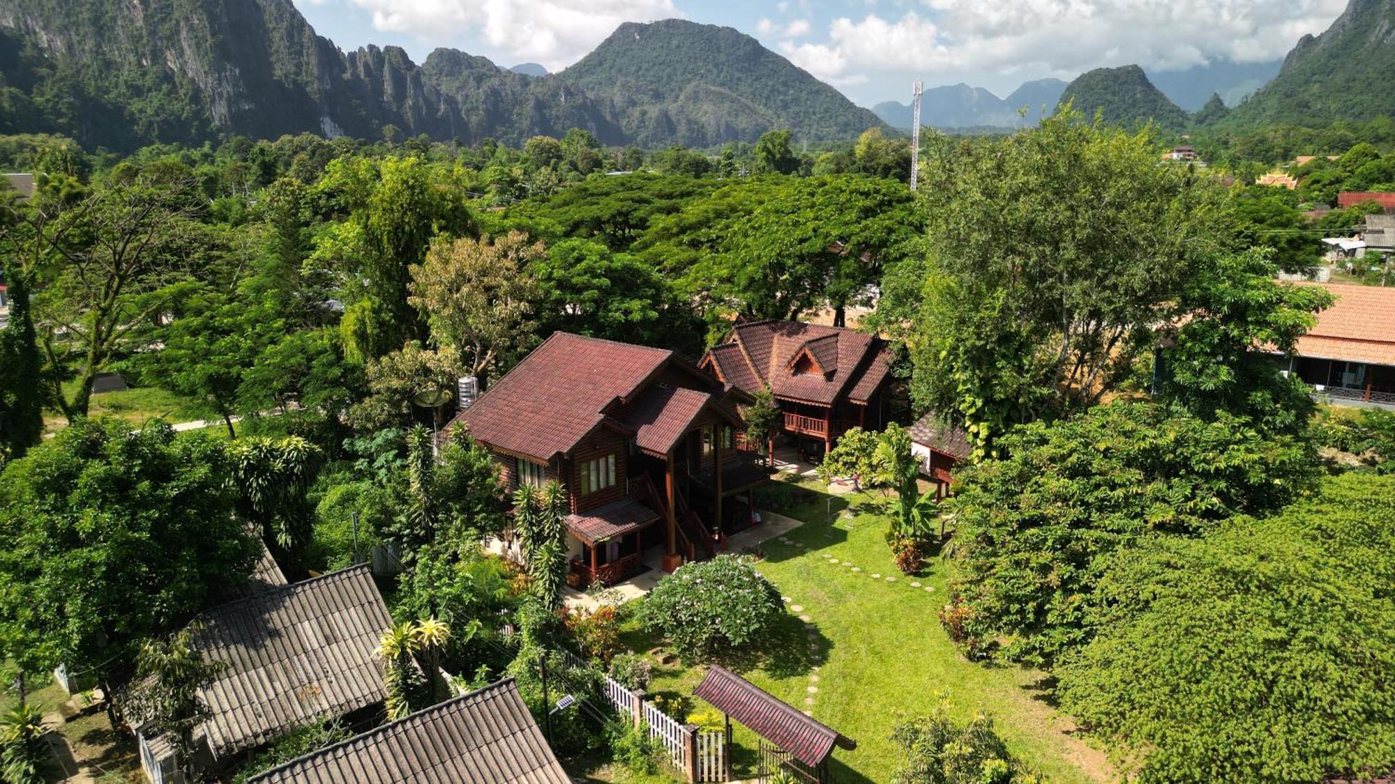 Namsong Bridge Bungalows 방 비엥 외부 사진